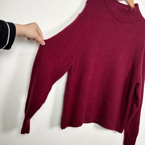 JCREW 2XL Maroon Red Marino and Alpaca Wool Blend Turtleneck Sweater - Picture 2 of 12
